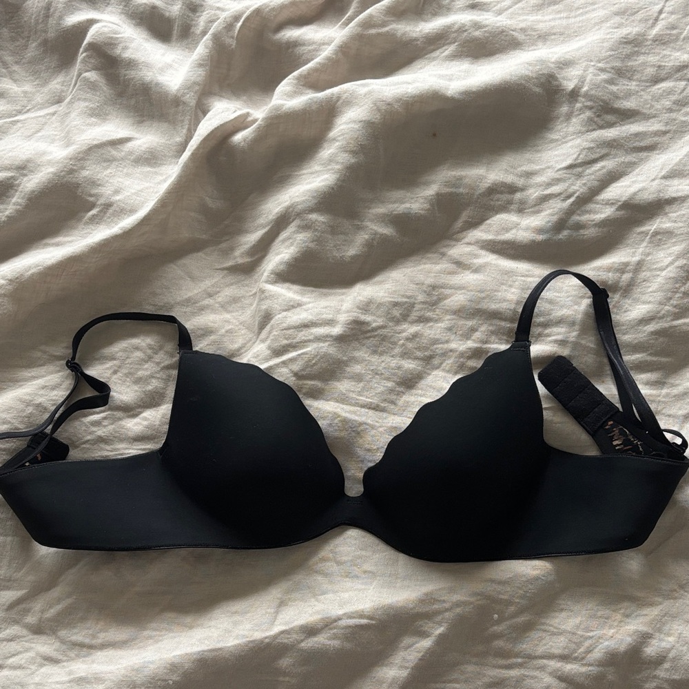 Elegant Black Scalloped Bra